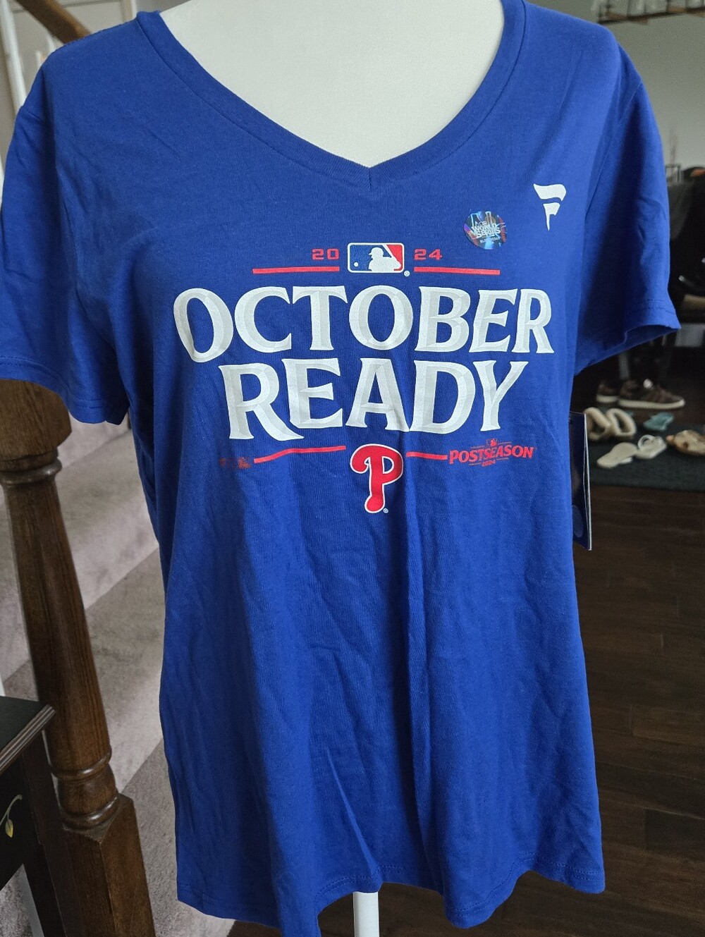 Women's Philadelphia Phillies Fanatics 2024 MLB Postseason Locker Room T-shirt